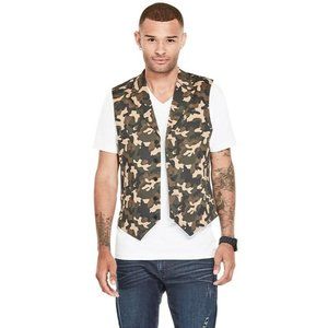 $44 G By Guess Men’s Tycho Camo Vest Camouflaged Print Size S
